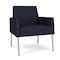 Lesro Mystic Lounge Reception Guest Chair, Silver, OH Navy Upholstery ML1101 - alternate 1
